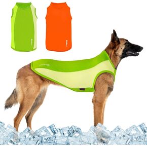 2 Pack Dog Shirts, Breathable Mesh Dog Clothes Pet Sleeveless Vest, Lightweight Stretchy Tank Top T-Shirts for Large Dogs, XXL