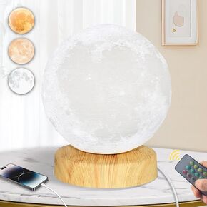 Light Therapy Lamp, Sunlight Lamp 10000 Lux with Remote Control, 3 Color Temperature & 4 Brightness Level & Timer, Daylight Lamp for Home, Office, Decoration (F9-wood grain)