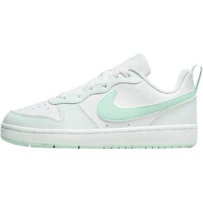 Nike Court Borough Low Recraft Big Kids' Shoes (DV5456-107, Pale Ivory/Melon Tint/White/Football Grey) Size 5
