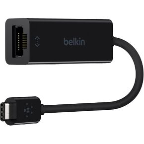 Belkin Connect USB-C إلى Ethernet + محول شحن 100 وات مع منفذ جيجابت إيثرنت ومنفذ USB-C - 10/100/1000 ميجابت في الثانية للاتصال السريع بالإنترنت - متوافق مع iPhone 15 وSamsung Galaxy S24 والمزيد