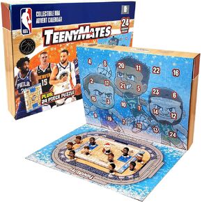 تقويم المجيء من سلسلة Party Animal Teenymate NBA 2024 Series 10، 24 شخصية، طول 1 بوصة، ألوان الفريق in Kuwait