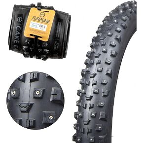 Fat Bike Tire by Terrene - Cake Eater Tough Studded 29X2.8 Inch Tubeless, Fast Rolling, All Season Winter Mountain Bike Tire - Lightweight Bicycle Accessories for Adult Bikes with 60 TPI