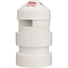 Oatey Sure-Vent 1-1/2 in.–2 in. 160 Branch, 24 Stack DFU Air Admittance Valve with White PVC Sch. 40 Adapter