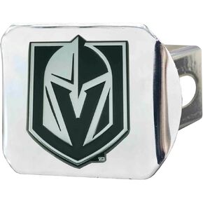 FANMATS 24551 Vegas Golden Knights Chrome Metal Hitch Cover with Chrome Metal 3D Emblem