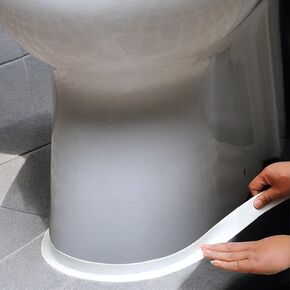 Bath & Kitchen Caulk Tape Sealant Strip - PVC Self Adhesive Waterproof Tape for Tub and Wall Sealing - Tape Caulk Sealer - Waterproof Sealant Tape - White - 1.5" x 10.5’ - 1 Pack