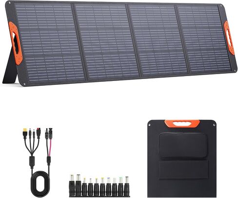 ZOUPW 100W Portable Solar Panel,Monocrystalline Foldable Solar Charger MC-4 Cable for Power Station,QC3.0 USB-A &Type-C Output,23.5% High Efficiency IP67 Waterproof for Camping RV Van Travel in Saudi Arabia