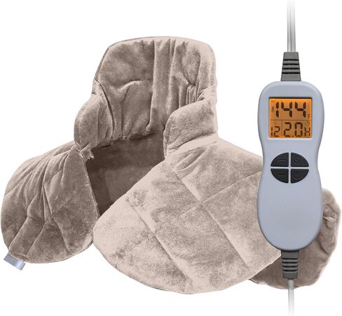 26" x 35" Flannel Neck&Shoulder&Back Heating Pad with 12 Temperature Settings&4 Optional Heating Time Settings with Countdown Display for Back/Neck/Shoulders/Menstrual Pain/Leg Cramp(Navy Blue) in Saudi Arabia