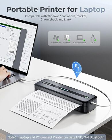 Phomemo Portable Printer,[Upgrade]M832 Inkless Printer,Bluetooth Portable Printers Wireless for Travel,8.5''x 11''Thermal Printer Support Multi Sizes for Home,Office,Car,Compatible with Phone & Laptop in Saudi Arabia