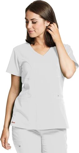Grey's Anatomy Spandex-Stretch Kim Top for Women- Easy Care Medical Scrub Top in Saudi Arabia