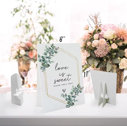 Love is Sweet Sign for Dessert Table( 8 x 11 Inch Table Sign with Holder) Minimalist Bridal Shower Sign Please Take A Treat, Wedding Dessert Table Sign, Minimalist Wedding Signs Favors for Guests WEEDS12 in Saudi Arabia