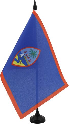 علم طاولة سورينام من AZ FLAG مقاس 5 بوصة × 8 بوصة - علم مكتب سورينام مقاس 21 × 14 سم - عصا وقاعدة بلاستيكية سوداء in Kuwait