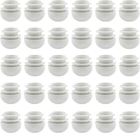 3/4 Inch Round Plastic Plugs, 30pcs White Tube Inserts Chair Leg Glide Protectors, Furniture Pipe Tube End Caps for Table Chair Legs (19mm) in Saudi Arabia