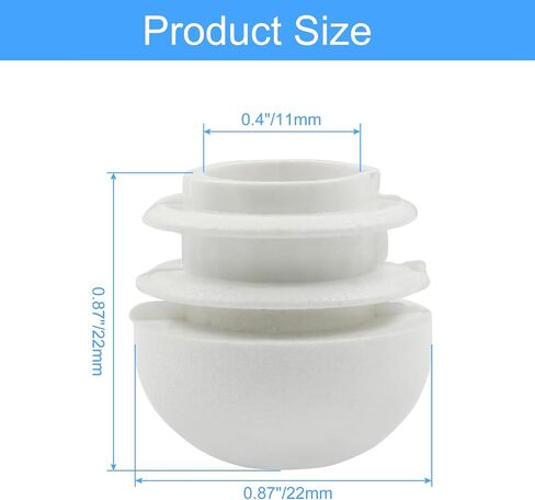 3/4 Inch Round Plastic Plugs, 30pcs White Tube Inserts Chair Leg Glide Protectors, Furniture Pipe Tube End Caps for Table Chair Legs (19mm) in Saudi Arabia