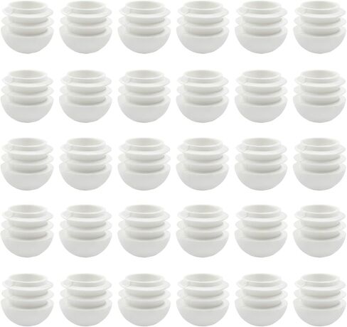 3/4 Inch Round Plastic Plugs, 30pcs White Tube Inserts Chair Leg Glide Protectors, Furniture Pipe Tube End Caps for Table Chair Legs (19mm) in Saudi Arabia