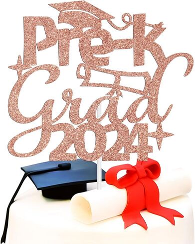 Pre-k Grad Cake Topper, Preschool Grad Cake Decorations, Pre Kindergarten Graduation Party Decorations Supplies for Kids, Blue Glitter in Saudi Arabia