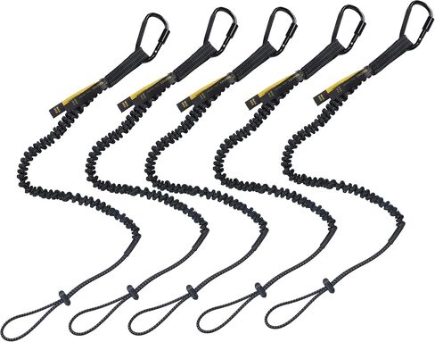 TRSMIMA Safety Tether Lanyard Tool - Fall Protection Retractable Lanyard with Single Aluminum Screw Lock Carabiner Metal Buckle Adjustable Loop End Maximum Weight Limit 17.6lb in Saudi Arabia