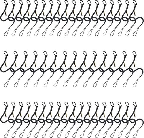 TRSMIMA Safety Tether Lanyard Tool - Fall Protection Retractable Lanyard with Single Aluminum Screw Lock Carabiner Metal Buckle Adjustable Loop End Maximum Weight Limit 17.6lb in Saudi Arabia