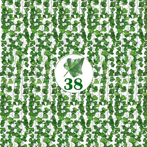 Updated Fake Vines for Bedroom Artificial Ivy Garland Fake Ivy Leaves Artificial Greenery Garlands Hanging Vines for Room Decor Wedding Wall Indoor Outdoor Decoration (50) in Saudi Arabia