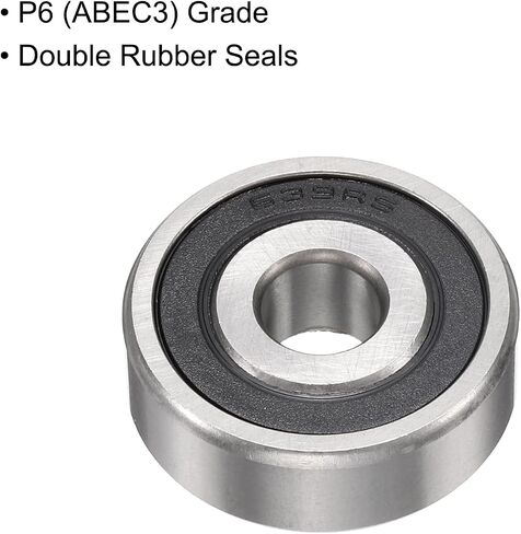 uxcell 2pcs 6303-2RS Bearing 17x47x14mm, Chrome Steel Double Rubber Seals Precision Bearing, Lubricated Deep Groove Ball Bearings, P6 (ABEC 3) in Saudi Arabia
