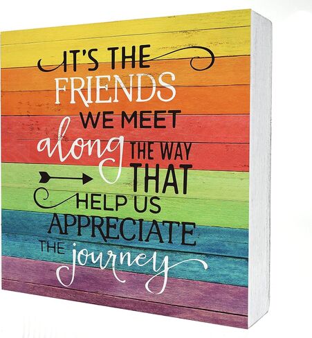 Inspirational Wooden Box Sign Desk Decor just be Happy Today Quote Wood Block Plaque Box Signs Rustic Box Sign for Home Living Room Shelf Table Decoration (5 X 5 Inch) in Saudi Arabia
