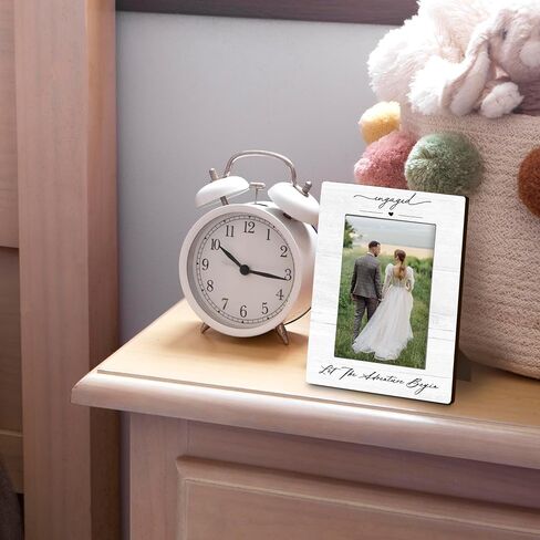 Engagement 4x6 Picture Frame, Just Engaged Gifts, Engagement Gifts for Couples,Wedding Gifts for Newlyweds Bride Groom, Engagement Picture Photo Frames for Desk Decor in Saudi Arabia