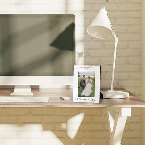 Engagement 4x6 Picture Frame, Just Engaged Gifts, Engagement Gifts for Couples,Wedding Gifts for Newlyweds Bride Groom, Engagement Picture Photo Frames for Desk Decor in Saudi Arabia