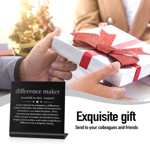 Difference Maker Definition Stainless Steel Office Desk Decor, Appreciation Gifts for Women Man Boss Supervisor Teacher Mentor Counselor, Retirement Going Away Gifts for Coworker in Saudi Arabia