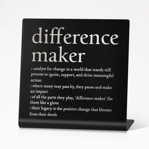 Difference Maker Definition Stainless Steel Office Desk Decor, Appreciation Gifts for Women Man Boss Supervisor Teacher Mentor Counselor, Retirement Going Away Gifts for Coworker in Saudi Arabia