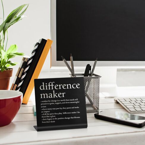 Difference Maker Definition Stainless Steel Office Desk Decor, Appreciation Gifts for Women Man Boss Supervisor Teacher Mentor Counselor, Retirement Going Away Gifts for Coworker in Saudi Arabia
