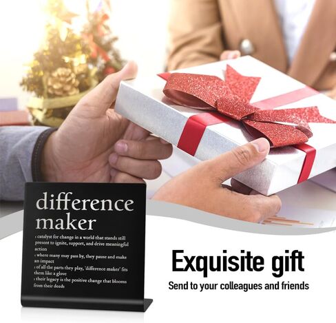 Difference Maker Definition Stainless Steel Office Desk Decor, Appreciation Gifts for Women Man Boss Supervisor Teacher Mentor Counselor, Retirement Going Away Gifts for Coworker in Saudi Arabia