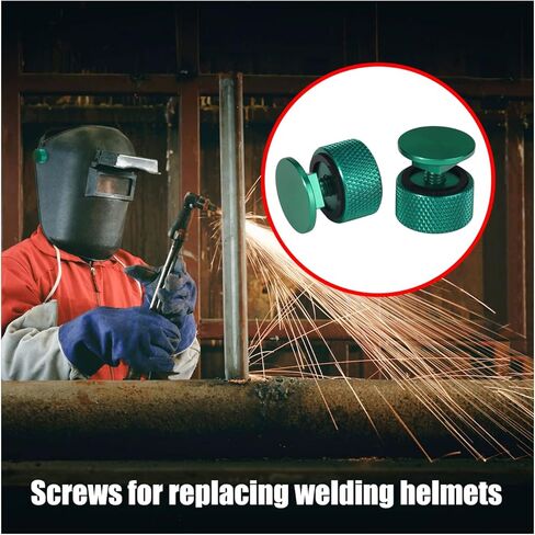 3mirrors Welding Hood (Pipeliner) Helmet Fasteners Gold Headgear Replacement Parts Accessories Screws Flip Hood Aluminum - Anodized w/Silicone Washer 1 Pair in Kuwait