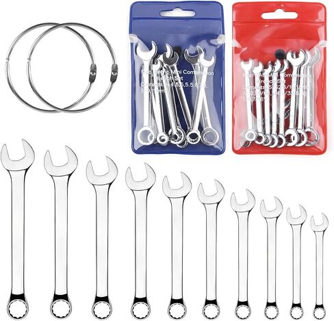 Mini Wrench Set Open End Wrench Combination Wrench Small Wrench Set, Metric and SAE (MET) in Saudi Arabia