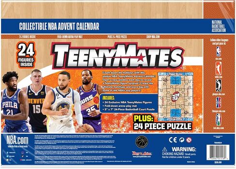 تقويم المجيء من سلسلة Party Animal Teenymate NBA 2024 Series 10، 24 شخصية، طول 1 بوصة، ألوان الفريق in Kuwait