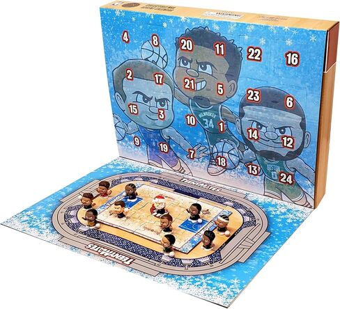 تقويم المجيء من سلسلة Party Animal Teenymate NBA 2024 Series 10، 24 شخصية، طول 1 بوصة، ألوان الفريق in Kuwait