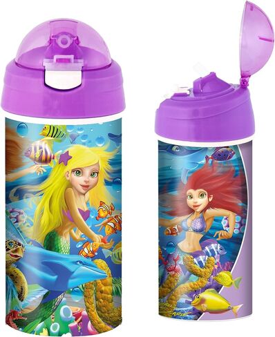 Drinking Bottle - Butter Flutter from Deluxebase. 3D Lenticular Butterfly Water Bottle with Straw. 20oz kids water bottle with original artwork from renowned artist, Michael Searle in Saudi Arabia