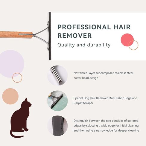 Pet Hair Remover,Lint Remover for Deep Cleaning Special Cat Hair Remover Multi Fabric Edge and Carpet Dog Hair Remover for Car,Rugs,Couch,Pet Towers-Easy Gets to Every Hair in Saudi Arabia