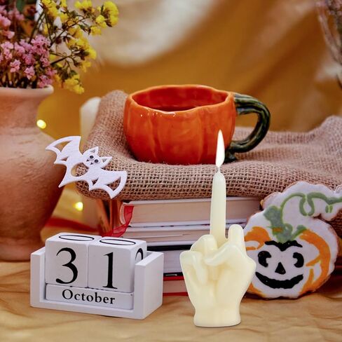 Middle Finger Scented Candle Lavender Fragrance Candles Teen Room Aesthetic Decor Hand Gesture Aromatherapy Candles Desk Statues Decorations for Bedroom Office Home Supplies Easter Gifts Milky in Saudi Arabia