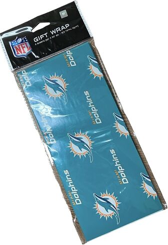 Pro Specialties Group NFL Miami Dolphins Wrapping Paper, Inches in Saudi Arabia