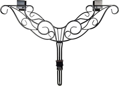 [Front Door WREATH HANGER] - Antler Design | ADJUSTABLE Hook Length for Tall and Small Doors | PADDING to Prevent Damage like Scratch and Dents | Heavy Duty Cast Iron Metal Hangar (Black) in Saudi Arabia