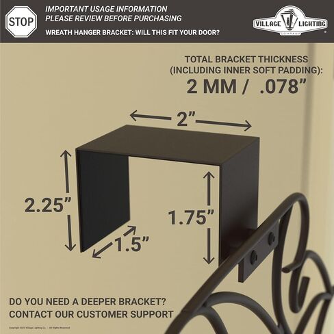 [Front Door WREATH HANGER] - Antler Design | ADJUSTABLE Hook Length for Tall and Small Doors | PADDING to Prevent Damage like Scratch and Dents | Heavy Duty Cast Iron Metal Hangar (Black) in Saudi Arabia