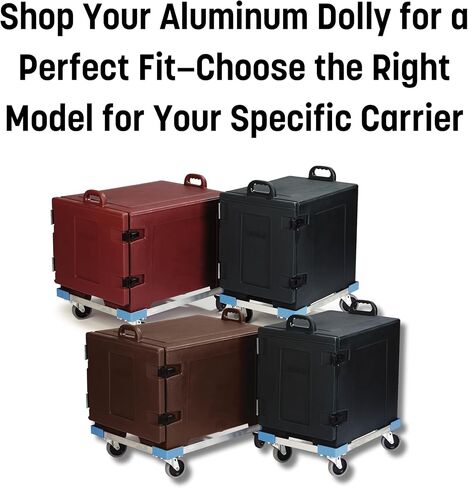 Carlisle FoodService Products Cateraide Metal Dolly for TC1826N Carriers with Reinforced Corners for Catering and Events, Aluminum, 28.63 x 22 Inches, Silver in Saudi Arabia
