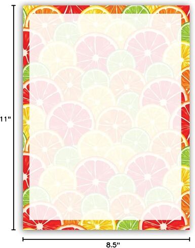 Citrus Stationery - 8.5 x 11-60 Letterhead Sheets - Fruit Letterhead (Citrus) in Saudi Arabia