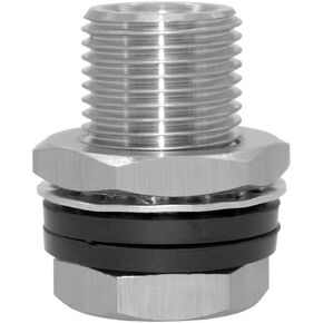 Beduan Stainless 1/8" NPT Female Bulkhead Coupler Thru-bulk Pipe Fitting (Full Female Thread)