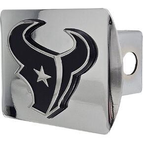 غطاء ربط معدني من الكروم من FANMATS 21529 Houston Texans مع شعار معدني ثلاثي الأبعاد من الكروم