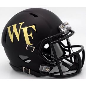 Riddell NCAA Wake Forest Demon Deacons Helmet Mini SpeedHelmet Replica Mini Speed Style Matte Black, Team Colors, One Size