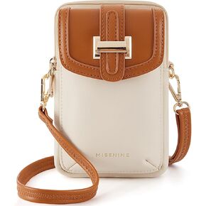 حقائب Missnine الصغيرة عبر الجسم للنساء من الجلد النباتي ومحافظ الهاتف الخلوي العصرية ومحفظة RFID مع حزام قابل للتعديل