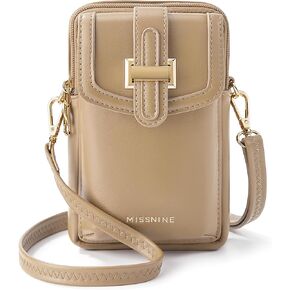 Missnine Small Crossbody Bags for Women Vegan Leather Cell Phone Purses Trendy RFID Wallet Purses with Adjustable Strap