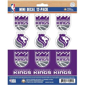 FANMATS 63274 Sacramento Kings 12 Count Mini Decal Sticker Pack
