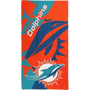 Northwest NFL Miami Dolphins 30 x 60 Inch Beach Towel, Puzzle Design