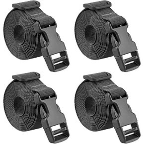 YIKANGHENG Beach Chairs Towel Bands, 4 Pcs 39 Inch Black Nylon Adjustable Buckle Braided Tape for Fastening Beach Chair Towels,Travel Luggage,Trunk and Cruise Essentials (4)